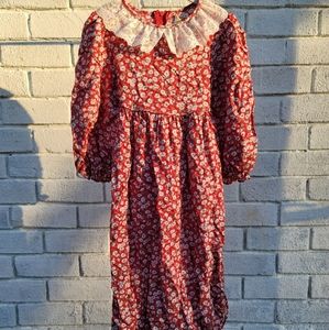 Girls vintage prairie dress
